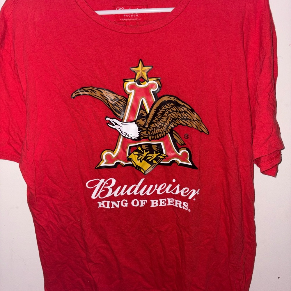 PacSun Red Budweiser Graphic Tee